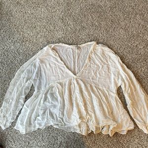 Super cute flowy white shirt